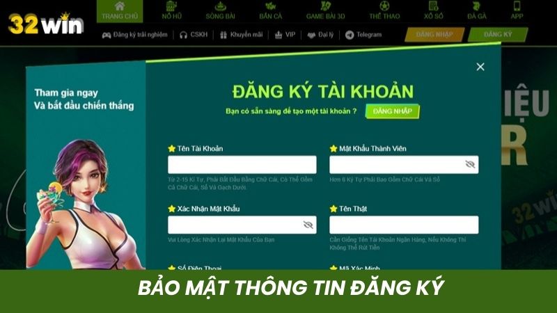 Điều khoản tạo account thành viên