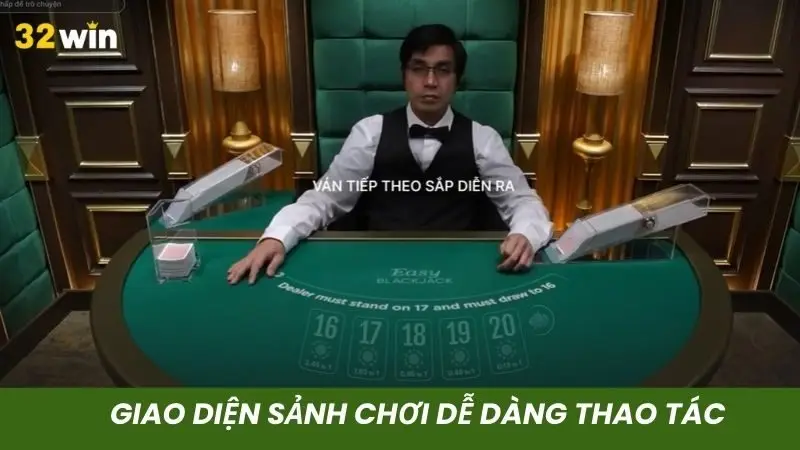 Giao diện sảnh chơi dễ hiểu, thao tác nhanh gọn