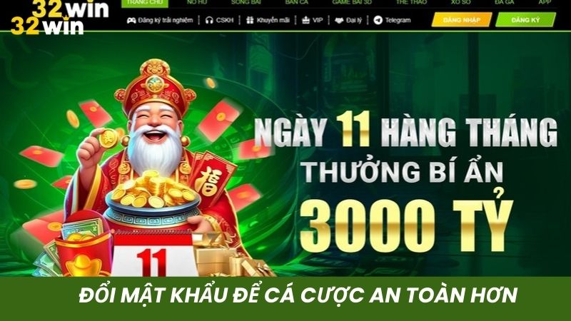Đổi mật khẩu để cá cược an toàn, tránh rò rỉ thông tin