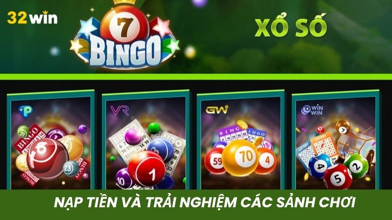 Nạp tiền và bắt đầu xanh chín ở các sảnh chơi