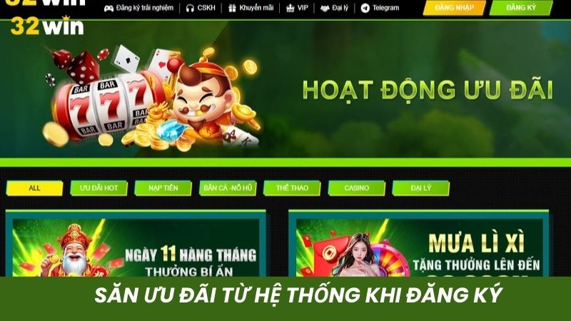 Nhận ngay các ưu đãi từ hệ thống